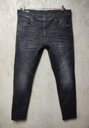 G-STAR RAW__spodnie / jeansy (38/34 / XXL) slim skinny elastan czarne