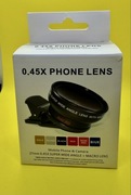 Obiektyw do telefonu 0.45x – Szerokokątny + Makro 2w1 (Złoty)