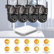 Zestaw do monitoringu 6Mpx + 8 Kanałowy rejestrator obracane kamery