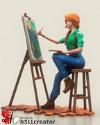 Figurka druk 3D żywica 12K " Leah from Stardew Valley " - 137 mm
