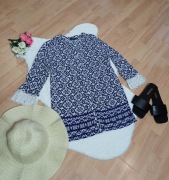 Biała niebieska bluzka damska LC Waikiki rozmiar M styl grecki