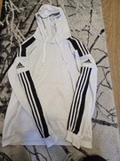 Biała Bluza z kapturem Adidas L