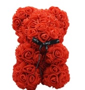 Miś różany czerwony  25cm