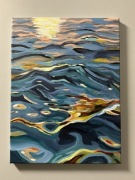 Obraz ręcznie malowany akrylowy 30x40 woda morze