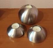 Zestaw 3 świeczników metalowych na tealighty