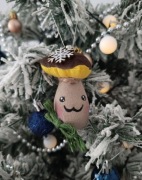 Bombki na choinkę handmade grzyby grzybki podgrzybki kawaii ręcznie szyte