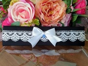 Podwiązka ślubna na wymiar śnieżna biel