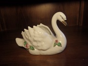 Figurka Łabędź porcelana Dresden