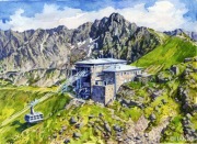 Obraz Akwarela - Zakopane, Tatry, Kasprowy Wierch