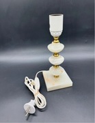 Lampka nocna, table lamp, onyx onyks mosiądz vintage