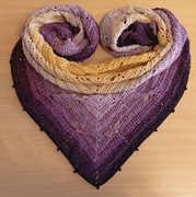 Chusta szydełkowa w ważki, apaszka, szal, rękodzieło, na prezent