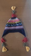 Czapka Chullo z Peru, 100% baby alpaca, recznie robiona