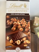  Lindt Les Grandes 34% Haselnüsse Feinherb Czekolada z Niemiec 