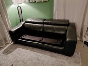 Sofa skorzana, sprzedam na czesci, brak poduszek