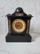 Unikat Duży Marmurowy Kamienny Zegar Kominkowy Francuski XIX Wiek Ciężki