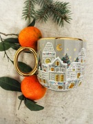 ręcznie malowany świąteczny kubek MIASTO