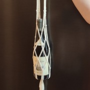 Makrama pokrowiec / torba na butelke wina