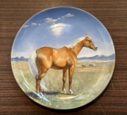 SPODE Śliczny Talerz ozdobny porcelanowy KONIE KOŃ 