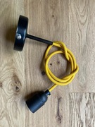 Lampa wisząca kabel w oplocie żółty