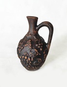 Dzbanek amfora butelka na wino  z gliny czerwonej ręcznie zrobiony