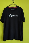 Koszulka t-shirt  czarny T-shirt Alpha Industries Basic wykonany  