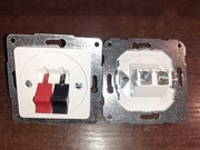 Gniazdo głośnikowe Hager Polo Optima białe - nowe.