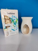 Duży kominek ceramiczny i wosk biała herbata liście mięty Nowy