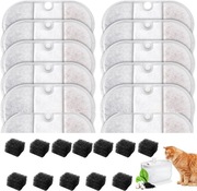 Zestaw 12 filtrów oraz gąbki do poidła fontanny dla kotów i psów 