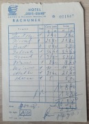 HOTEL ORBIS - GRAND Sopot Restauracja rachunek z 1968 roku