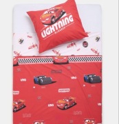 Pościel w auta 160x200cm czerwona 100% bawełna Mc Quenn