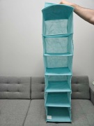Organizer na drążek, przegródki, półki do szafy, turkusowy