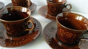 Serwis kawowy ceramika Tułowice 6 osobowy