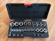 ViGOR klucze nasadowe TORX 28 elementów 1/4, 3/8, 1/2