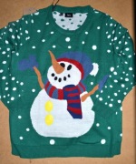 9^ Bonprix Świąteczny Sweter bałwanek 44/46