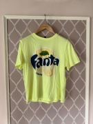 H&M Fanta neonowa bluzka z krótkim rękawem S