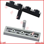 LEGO 30043 PŁYTKA 1x4 z hakiem czarny jasny szary/LBG - 1 szt