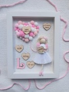 Metryczka personalizowana ramka 3D upominek na chrzest roczek