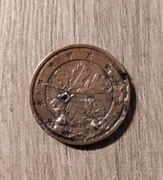 Destrukt menniczy moneta z błędem stempla Unikat 