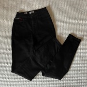 Tommy Hilfiger spodnie 25x 30 czarne high rise wysoki stan modne xs 34