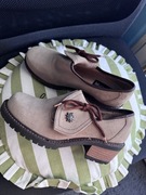 Świetne unikatowe zamszowe mokasyny retro vintage 