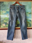 dżinsy męskie przecierane spodnie dżinsowe tradycyjne  klasyczne casual