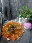 Taca dekoracyjna / ozdobna wykonana z żywicy epoksydowej czerń 