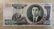 Korea Północna 5000 Won P-40 2006 UNC 