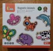 Zestaw magnesów drewnianych - Zwierzęta, 20 sztuk