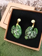 Kolczyki w kształcie liści lilii wodnej 