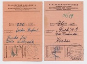 GG potwierdzenia wpłaty Rudnik nad Sanem 1941-1942 (2 szt.)