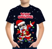 Nowa bluzka Świąteczna Mikołajki zabawna 140 cm