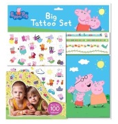 Tatuaże zmywalne dziecięce dziewczęce chłopięce Świnka Peppa kolorowanka 