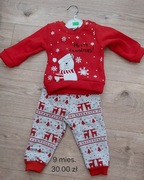 Świąteczny komplet dresowy- rozmiar 9 mies
