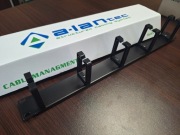 Organizator kabli RACK 19" 1U metalowy czarny Alantec 